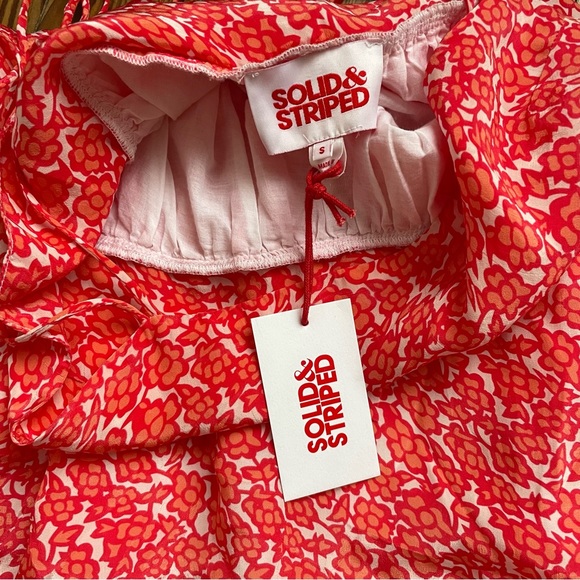 NWT Solid & Striped Floral Babydoll Dress - Picture 5 of 10